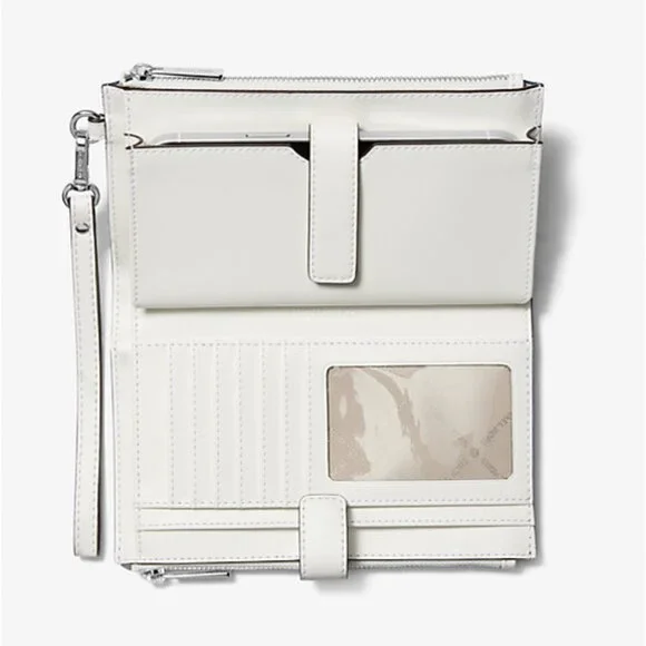 NWT Michael Kors Jet Set Travel Large Embellished Denim Wristlet - Picture 2 of 7